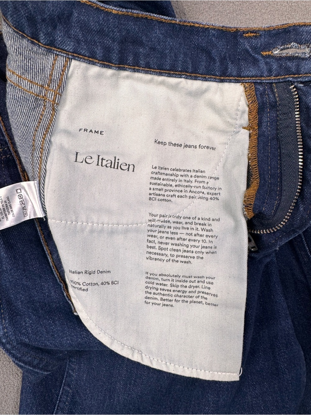 FRAME Le Italien Wide Leg Jeans in Color Rinse Wash, High Rise Dark Denim, 26 - Picture 10 of 16